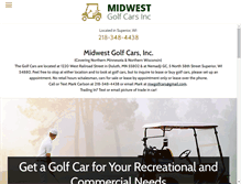 Tablet Screenshot of midwestgolfcars.com